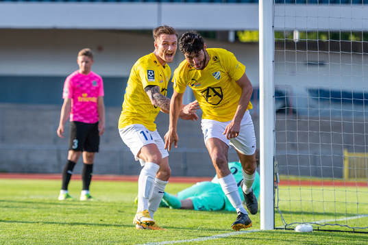 IFK Malmös Jesper Rindmo och Geronimo Balint jublar efter 2-1