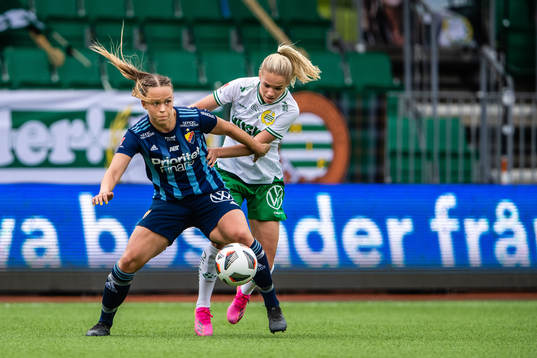 Djurgårdens Hanna Ekengren och Hammarbys Hanna Lundkvist