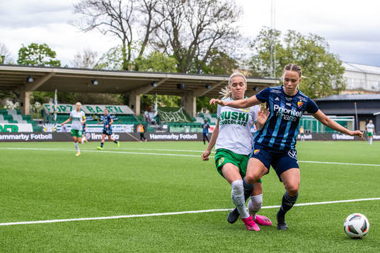 Hammarbys Hanna Lundkvist och Djurgårdens Hanna Ekengren