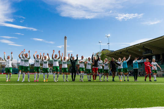 Hammarbys spelare jublar