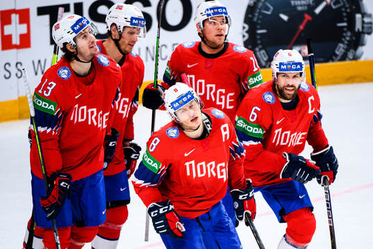 Mathias Trettenes of Norway celebrates the 3-0 goal
