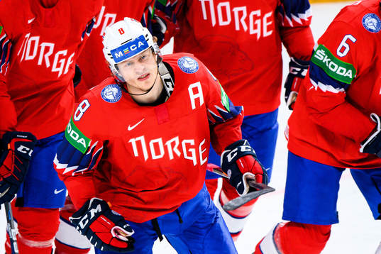 Mathias Trettenes of Norway celebrates the 3-0 goal