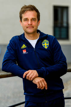 Doctor Jonas Werner of the Swedish national football team