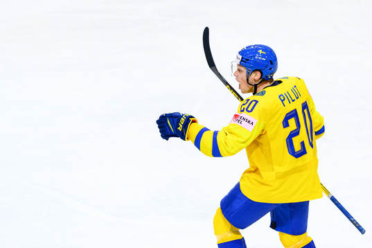 Lawrence Pilut of Sweden celebrates the 2-1 goal by