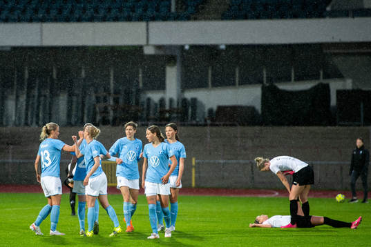 Malmö FFs spelare jublar