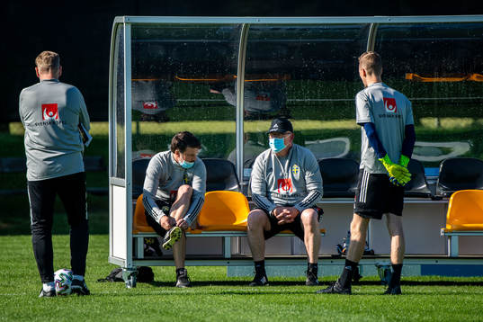 Assistant coach Peter Wettergren, sport psychologist Daniel