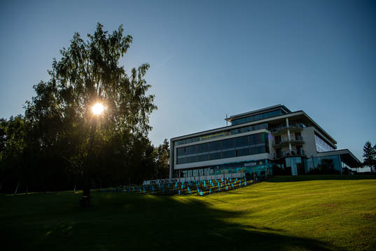 Exterior view of Sankt Jörgen Park Hotel, base camp for the Swedish national football team after a training session ahead of the UEFA Euro 2020 Football Championship on June 8, 2021 in Gothenburg. 