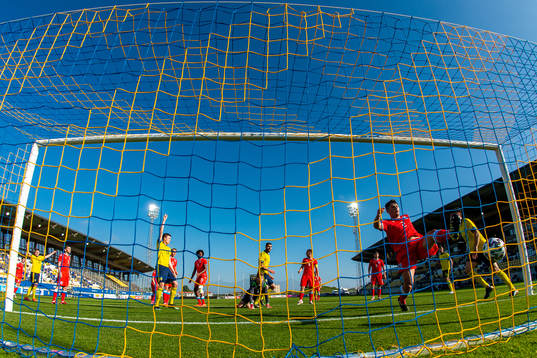 Emil Holm of Sweden (left) celebrates