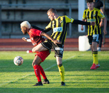 IFK Hässleholms Elliot Nilsson i matchen i division 2 Södra Götaland mellan Prespa Birlik och IFK Hässleholm i Hässleholm 9 juni 2021.