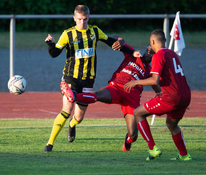 IFK Hässleholms Elliot Nilsson i matchen i division 2 Södra Götaland mellan Prespa Birlik och IFK Hässleholm i Hässleholm 9 juni 2021.
