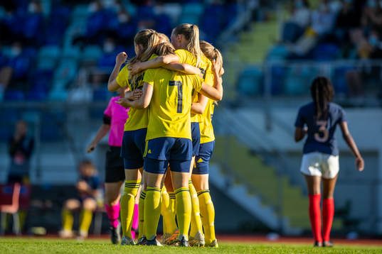 Sveriges Ellen Wangerheim jublar efter 2-0