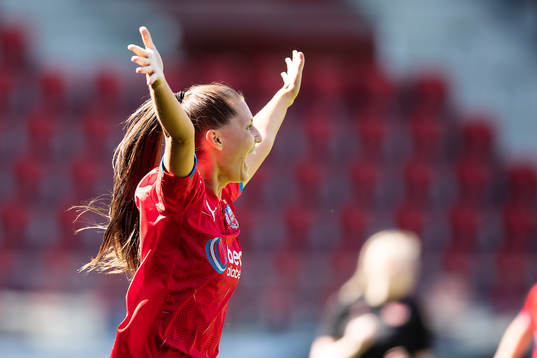 Helsingborgs Johanna Fäldtman jublar efter 6-0