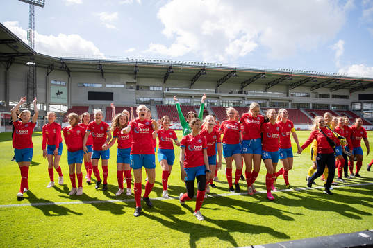 Helsingborgs spelare jublar