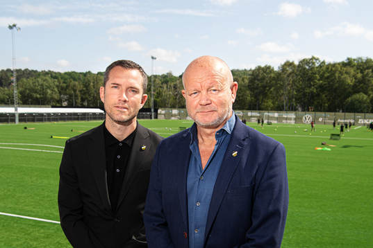 Martin Ericsson, sportchef, och Per-Mathias Høgmo,