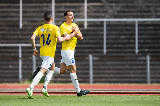 IFK Malmös Viktor Ekblom jublar efter 1-1