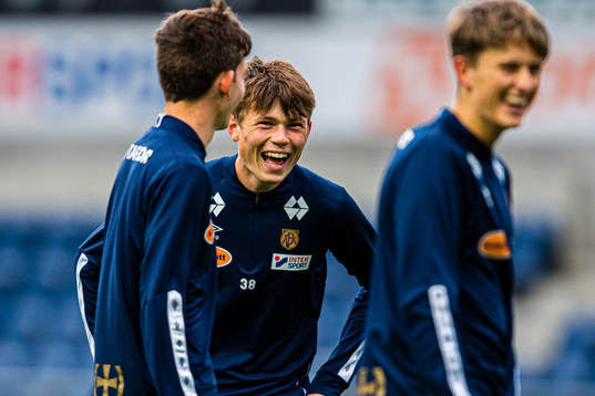 Nikolai Søyset Hopland of Aalesund ahead of the OBOS-ligaen match between Aalesund and Fredrikstad on June 12, 2021 in Ålesund.