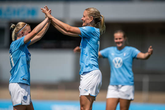 Malmö FFs Annelie Nilsson jublar efter 9-0