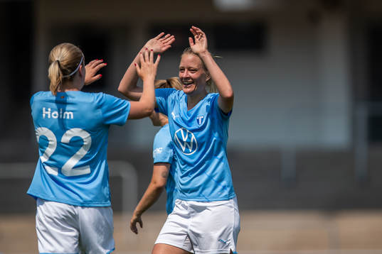 Malmö FFs Annelie Nilsson jublar efter 10-0