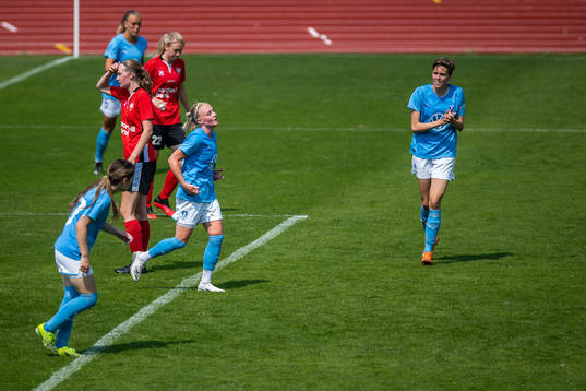 Malmö FFs Melina Skarström jublar efter 14-0
