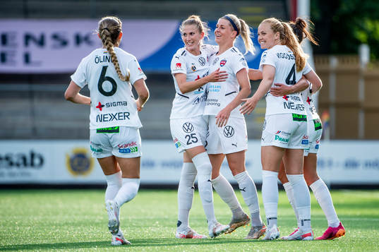 Rosengårds Emma Berglund, Olivia Schough, Glódís Perla
