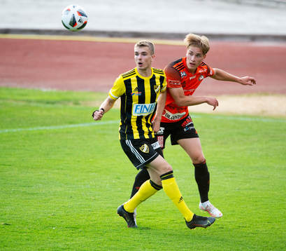 IFK Hässleholms Elliot Nilsson  i matchen i div. 2 mellan Karlskrona och IFK Hässleholm i Karlskrona 22 juni 2021.
