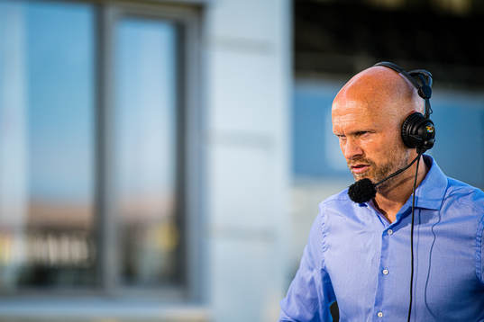 Joacim Jonsson of Eurosport ahead of the Eliteserien match between Lillestrøm and Rosenborg on June 25, 2021 in Lillestrøm.
