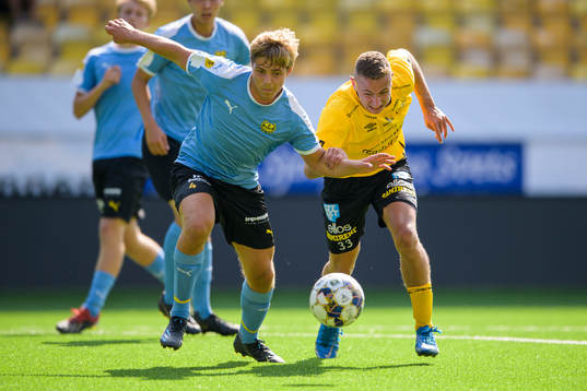 Mjällbys Oliver Zetterqvist och Elfsborgs Theo Lind