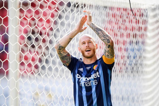 Djurgårdens Magnus Eriksson jublar
