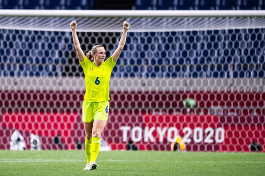 Magdalena Eriksson of Sweden celebrates