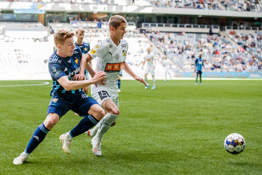 Djurgårdens Aslak Witry och Häckens Leo Bengtsson
