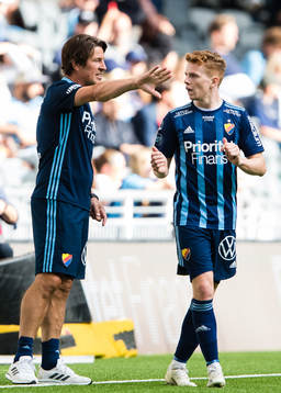 Djurgårdens tränare Thomas Lagerlöf och Aslak Witry