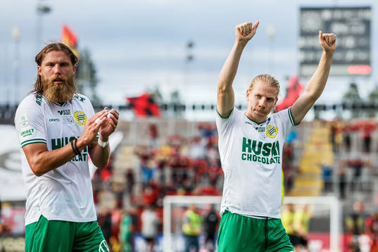 Hammarbys Bjørn Paulsen och Gustav Ludwigson