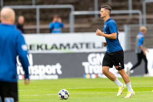 Halmstads Markus Antonsson före fotbollsmatchen i