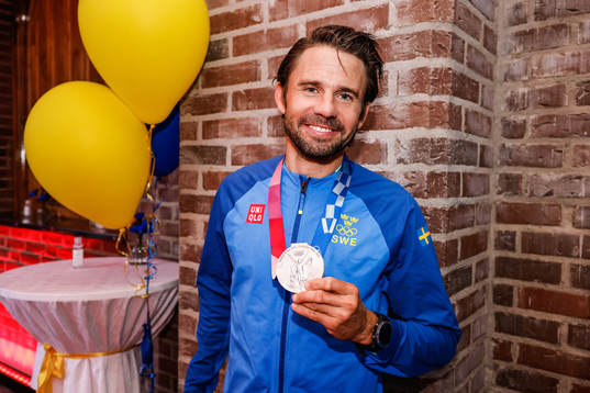 Anton Dahlberg of Sweden at a press meet