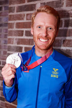 Fredrik Bergström of Sweden at a press meet