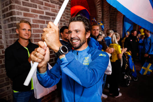 Anton Dahlberg of Sweden at a press meet