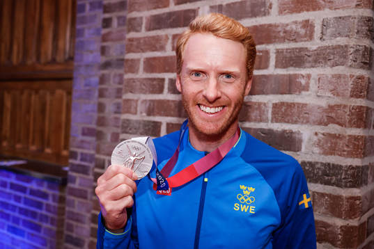 Fredrik Bergström of Sweden at a press meet