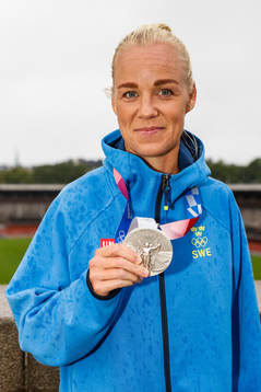 Caroline Seger of Sweden at a press meet