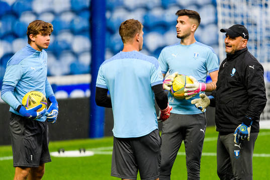 Goalkeeper Melker Ellborg, goalkeeper Marko Johansson and