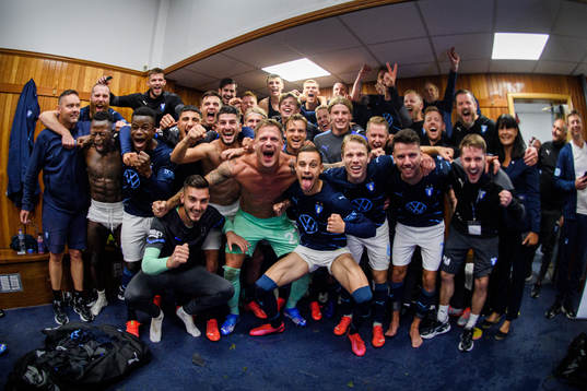 Players of Malmö FF celebrate