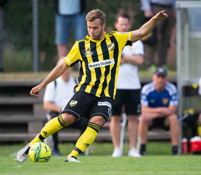IFK Hässleholms Marcus Thuvesson i matchen i division 2 mellan BK Olympic och IFK Hässleholm i Malmö 13 augusti 2021.