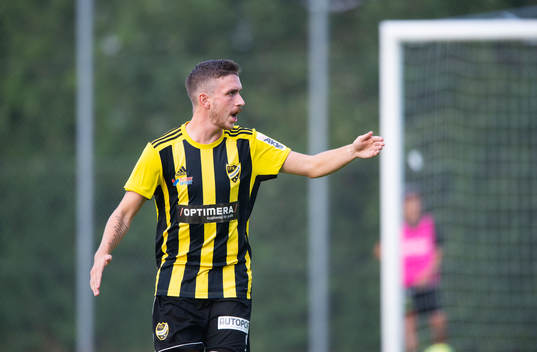 IFK Hässleholms Max Sandberg i matchen i division 2 mellan BK Olympic och IFK Hässleholm i Malmö 13 augusti 2021.