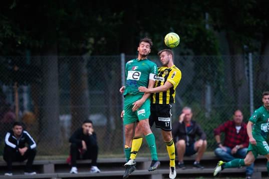 IFK Hässleholms Marcus Thuvesson i matchen i division 2 mellan BK Olympic och IFK Hässleholm i Malmö 13 augusti 2021.