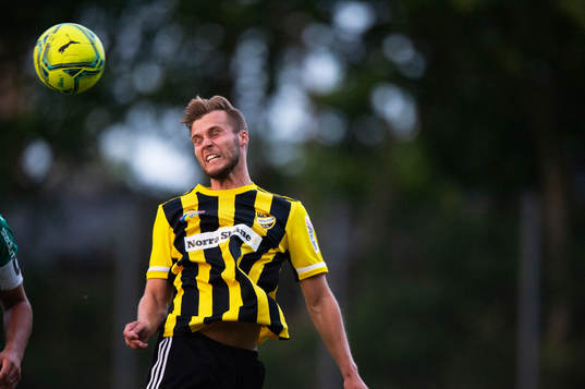 IFK Hässleholms Marcus Thuvesson i matchen i division 2 mellan BK Olympic och IFK Hässleholm i Malmö 13 augusti 2021.