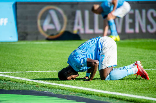 Malmö FFs Malik Abubakari efter 2-0