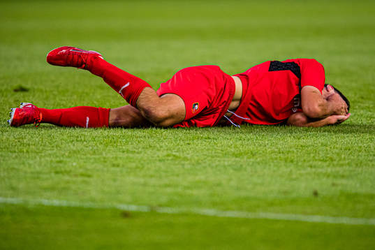 Matthis Abline of Rennes in pain