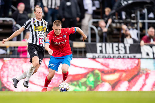 Landskronas Måns Ekvall och Helsingborgs Rasmus Karjalainen