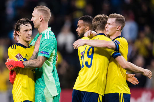 Kristoffer Olsson, goalkeeper Robin Olsen, Mattias Svanberg