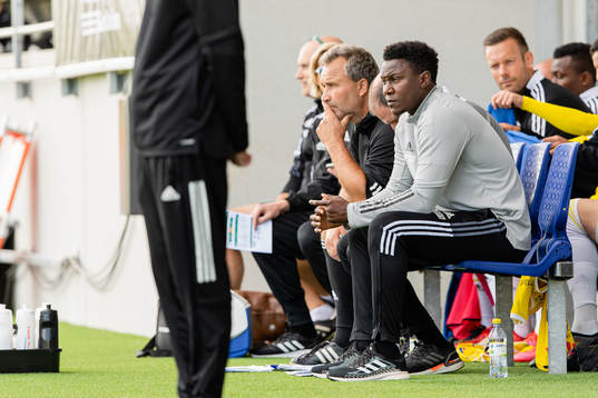 Falkenbergs tillfälliga tränare Dominic Chatto