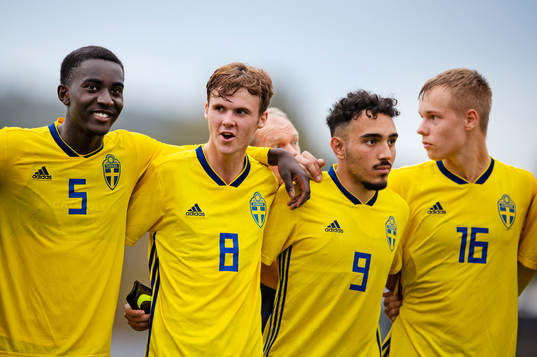 Sveriges Peter Amoran, Williot Swedberg, Alexandros Garcia Tsotidis och Victor Säfsten